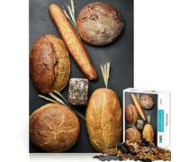 Rompecabezas de 1000 Piezas con diseño de Pan,estética,Bordes Finos,artesanía,Actividad Mental Inteligente,Juego Relajante,Regalo Divertido de Navidad (38x26cm)