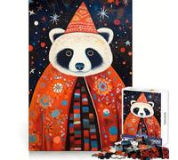 Rompecabezas de 1000 Piezas con diseño de Panda, Arte Tribal para Adultos Estimula la Mente, Agilidad, relajación y Tranquilidad (38x52cm)