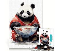 Rompecabezas de 1000 Piezas con diseño de Panda Comiendo, Ideal para Adolescentes Juguete de Habilidad para un Momento de Tranquilidad Corte preciso Regalo increíble (38x26cm)