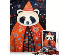 Rompecabezas de 1000 Piezas con diseño de Panda, Estilo Tribal, para Adultos Actividad de lógica y Ocio Diseño Elegante Regalo Ideal para cumpleaños (38x26cm)