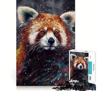 Rompecabezas de 1000 Piezas con diseño de Panda Rojo para Adolescentes, Ideal para estimular la Memoria, calmar la Mente y Escapar de la Rutina ¡Una cálida Sorpresa! (38x26cm)