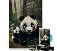 Rompecabezas de 1000 Piezas con diseño de Panda y su Familia de Animales para Adolescentes Refuerza la Memoria, Proporciona Momentos de Paz y es un Regalo clásico (38x26cm)