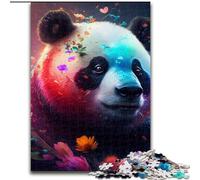 Rompecabezas de 1000 Piezas con diseño de Pandas de Colores, Ideal para divertirse en Familia Fiestas y cumpleaños (tamaño 50x75cm).