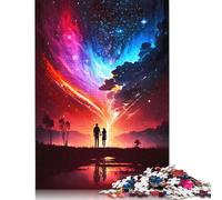Rompecabezas de 1000 Piezas con diseño de Pareja de Corazones y Galaxia para Adultos. Interesantes Juegos para Reducir el estrés. 1000 Piezas (75 x 50 cm).