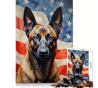 Rompecabezas de 1000 Piezas con diseño de Pastor Belga Malinois para Adultos Estimula la Mente, fomenta la relajación y Proporciona un excelente Regalo (38x52cm)