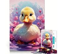 Rompecabezas de 1000 Piezas con diseño de Patito bebé,Corte Suave,Juego Mental,Regalo para un Momento de Juego Relajante,Pieza de Arte navideña (38x52cm)