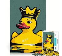 Rompecabezas de 1000 Piezas con diseño de Patito de Goma y Corona para Adultos Ideal para ejercitar la Memoria y entretenerse Diseño de colección (38x26cm)