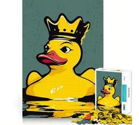Rompecabezas de 1000 Piezas con diseño de Patito de Goma y Corona para Adultos Ideal para Mejorar la Memoria, calmar la Mente y Crear un diseño Creativo (50x75cm)