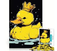 Rompecabezas de 1000 Piezas con diseño de Patito de Goma y Corona para Adultos y Adolescentes Recuerda armarlo Lentamente y Disfruta de un Corte preciso Artículo de colección (50x75cm)