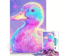 Rompecabezas de 1000 Piezas con diseño de Pato Rosa para Adultos Fortalece la Memoria Tiempo de relajación Bordes limpios (38x26cm)
