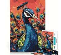 Rompecabezas de 1000 Piezas con diseño de Pavo Real para Adolescentes Rompecabezas Mental para aliviar la tensión Regalo Premium para armar (38x52cm)