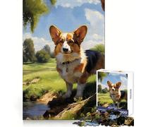 Rompecabezas de 1000 Piezas con diseño de Pembroke Welsh Corgi para Adolescentes Juguete Intelectual para Fortalecer los Lazos Familiares Corte de Calidad Regalo Memorable (38x52cm)