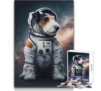 Rompecabezas de 1000 Piezas con diseño de Perro Astronauta para adolescentesJuego para desarrollar el Pensamiento lógicoGran Regalo para Momentos significativosTamaño 38x52cm