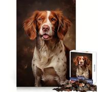 Rompecabezas de 1000 Piezas con diseño de Perro bretón Adolescente para ejercitar el Cerebro y Disfrutar del Tiempo Libre Corte de precisión (38x26cm)