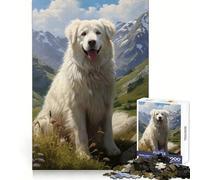 Rompecabezas de 1000 Piezas con diseño de Perro de montaña de los Pirineos para Adolescentes Rompecabezas con Efecto de Memoria, luz Relajante y diseño de Imagen (38x26cm)