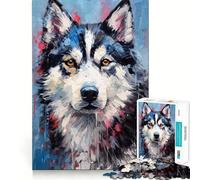 Rompecabezas de 1000 Piezas con diseño de Perro Husky de Palette para Adolescentes Juguete Educativo para Toda la Familia Corte de Calidad Regalo Elegante (38x52cm)