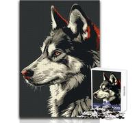 Rompecabezas de 1000 Piezas con diseño de Perro Husky para adolescentesJuego para desarrollar el Pensamiento lógicoGran Regalo para Momentos significativosTamaño 38x26cm