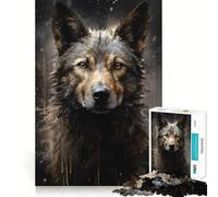 Rompecabezas de 1000 Piezas con diseño de Perro Husky Siberiano para Adultos Juguete para ejercitar la Mente Diversión compartida Diseño artístico de Corte preciso 50x75cm