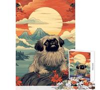 Rompecabezas de 1000 Piezas con diseño de Perro Paisaje japonés antiestrés Juegos educativos colección de Artistas Bellas Artes tamaño 38x52cm