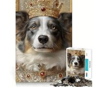 Rompecabezas de 1000 Piezas con diseño de Perro Pastor, Ideal para Adultos, Regalos, Actividades de Habilidad, Alivio del estrés, Corte preciso, Lista de Deseos de Papá Noel 50x75cm