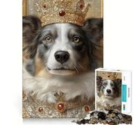 Rompecabezas de 1000 Piezas con diseño de Perro Pastor para Adolescentes Juguete para ejercitar la Mente, relajación Mental, diseño y Montaje, Lista de Deseos de Papá Noel 38x52cm
