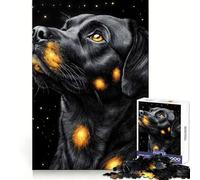 Rompecabezas de 1000 Piezas con diseño de Perro Rottweiler Negro con Manchas Doradas para Adolescentes Ideal para Relajarse, Descansar o Simplemente Relajarse Un Regalo Encantador (50x75cm)
