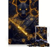 Rompecabezas de 1000 Piezas con diseño de Perro Rottweiler samurái con Katana para Adolescentes Juego Inteligente para Grupos Imagen para armar Decoración de Pared (38x26cm)