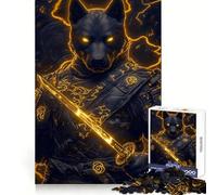 Rompecabezas de 1000 Piezas con diseño de Perro Rottweiler samurái con Katana para Adultos Mejora la Memoria Divertido y Relajante Regalo Ideal para Las Fiestas (38x52cm)