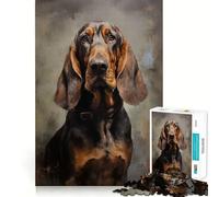 Rompecabezas de 1000 Piezas con diseño de Perro Sabueso,Corte Impecable,Divertido y Estimulante para la Mente,Ideal para Momentos de Ocio 38x52cm