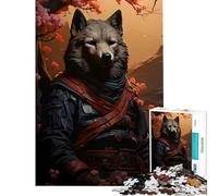 Rompecabezas de 1000 Piezas con diseño de Perro samurái Juegos Divertidos Que desafían la Inteligencia Juguetes adictivos Regalos para Hombres y Mujeres Divertidos y con Humor (tamaño 50x75cm)