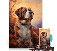 Rompecabezas de 1000 Piezas con diseño de Perro San Bernardo para Adolescentes Desarrolla la Mente y fomenta el Tiempo Libre Diseño de Bordes precisos Regalo Original 50x75cm