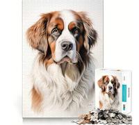 Rompecabezas de 1000 Piezas con diseño de Perro San Bernardo para Adolescentes Juguete para desarrollar la lógica y la Capacidad de Entretenimiento Corte preciso 38x52cm