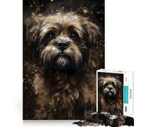 Rompecabezas de 1000 Piezas con diseño de Perro Shih Tzu para Adultos Juguete para Pensar, calmar, relajar, Arte de Pared con Corte Limpio 38x52cm