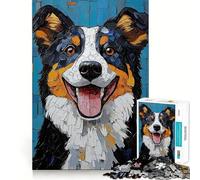 Rompecabezas de 1000 Piezas con diseño de Perro Sonriente para Adolescentes Ideal para Recordar, Mejorar la Calma Mental y Crear Arte nítido y Coleccionable 50x75cm