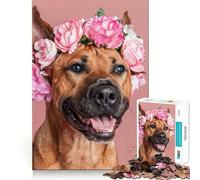 Rompecabezas de 1000 Piezas con diseño de Perro Thai Ridgeback para Adolescentes, Juguete para ejercitar la Mente, Actividad para el hogar, Corte Premium, artículo de Santa Claus 38x26cm