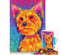 Rompecabezas de 1000 Piezas con diseño de Perro Yorkshire Terrier para Adolescentes Juego para desarrollar la Mente y la Mente Corte láser para un Ajuste Actividad Relajante para Grupos