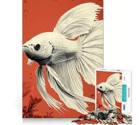 Rompecabezas de 1000 Piezas con diseño de pez Betta,articulaciones afiladas,Juego Creativo para el Cerebro,Juego para Pasar un rato Agradable,Regalo de cumpleaños (38x52cm)