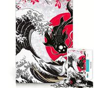 Rompecabezas de 1000 Piezas con diseño de pez koi Yin Yang Diversión con Superficie Lisa y sin Rebabas Un desafío entretenido para el Tiempo Libre (38x26cm)