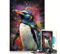 Rompecabezas de 1000 Piezas con diseño de pingüino para Adultos Juguete de lógica Clara, Divertido y Relajante Corte Perfecto Regalo Elegante (38x26cm)