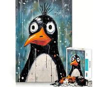 Rompecabezas de 1000 Piezas con diseño de pingüino paralizado y Divertido para Adultos Desarrolla la Capacidad Mental y estimula el Cerebro Bordes precisos (50x75cm)