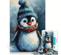Rompecabezas de 1000 Piezas con diseño de pingüinos en Acuarela para Adolescentes Ideal para estimular la Memoria, para el hogar y para armar Un Regalo Encantador (38x26cm)
