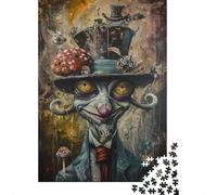 Rompecabezas de 1000 Piezas con diseño de Pintura al óleo absurda. Ideal para Adultos. Rompecabezas de Papel para decoración del hogar. Medidas: 38 x 26 cm.