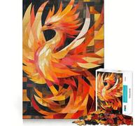 Rompecabezas de 1000 Piezas con diseño de Pintura al óleo del fénix para Adolescentes, Juguete para ejercitar la Mente, Juego Relajante, Corte Premium, (50x75cm)
