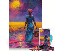 Rompecabezas de 1000 Piezas con diseño de Pintura artística de una Mujer Ideal para Adolescentes,estimula el Desarrollo cognitivo,con Cierre Seguro y sin Piezas Sueltas Una Forma entretenida de Libre