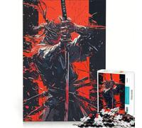 Rompecabezas de 1000 Piezas con diseño de Pintura de Guerra Ninja Juego de ingenio Entrena tu Cerebro y Tus Manos Ideal para Decorar tu Escritorio 38x52cm