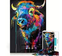 Rompecabezas de 1000 Piezas con diseño de Pintura Pop Art de Yak para Adolescentes Juego de Memoria y concentración Calidad Profesional Ideal para Recortar y Relajarse en Grupo (50x75cm)