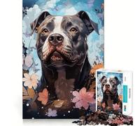 Rompecabezas de 1000 Piezas con diseño de Pit Bull para Adolescentes, Juguete de lógica para divertirse en Interiores, Regalo Memorable (38x26cm)