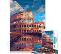 Rompecabezas de 1000 Piezas con diseño de Pixel Art del Coliseo de Roma para Adolescentes Juguete Que estimula la lógica Diversión en Interiores Borde Premium Regalo Memorable (38x52cm)