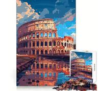 Rompecabezas de 1000 Piezas con diseño de Pixel Art del Coliseo de Roma para Adolescentes Mejora la Memoria, facilita el Escape y CREA Patrones de ensamblaje para una cálida Sorpresa (50x75cm)