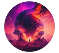 Rompecabezas de 1000 Piezas con diseño de Planetas y paisajes del Universo. Ideal para Parejas, Navidad, Año Nuevo y San Valentín. 67,5 x 67,5 cm.
